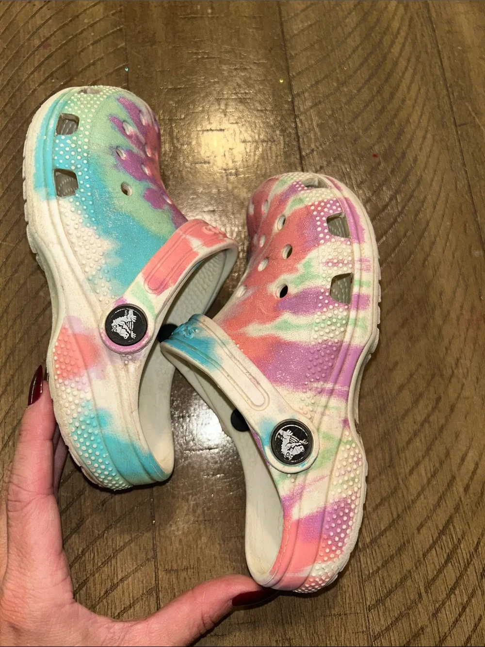 CROCS Kids Tie-Dye Clogs size 11 toddler